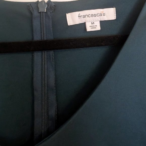 Francesca's Emerald Green Short Sleeve Dress - Picture 2 of 5